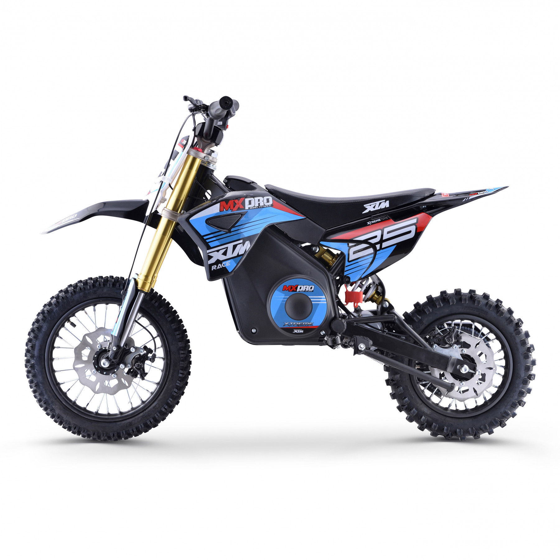 XTM MX-PRO 36V 1100W LITHIUM DIRT BIKE 12/10 WHEEL BLUE