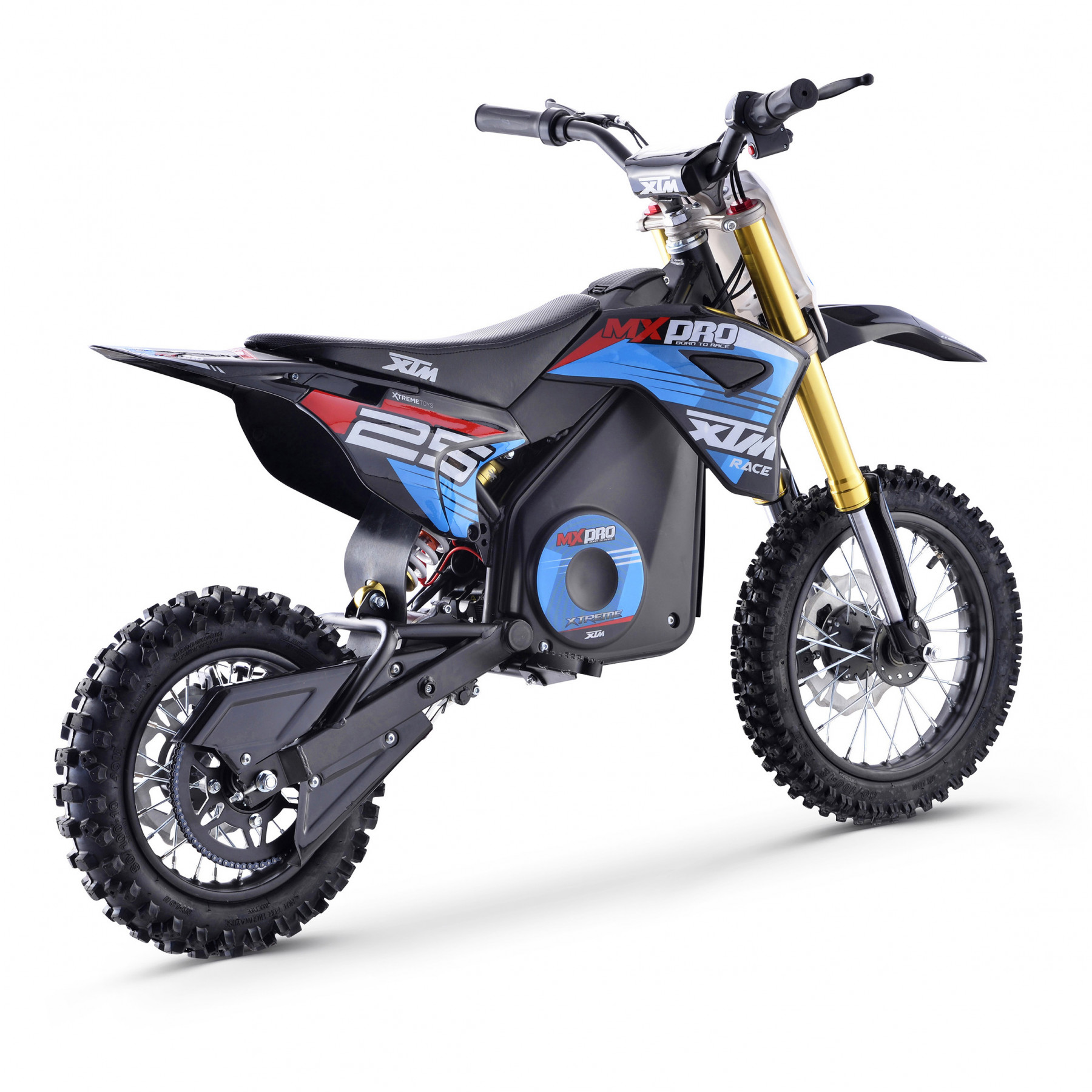 XTM MX-PRO 36V 1100W LITHIUM DIRT BIKE 12/10 WHEEL BLUE