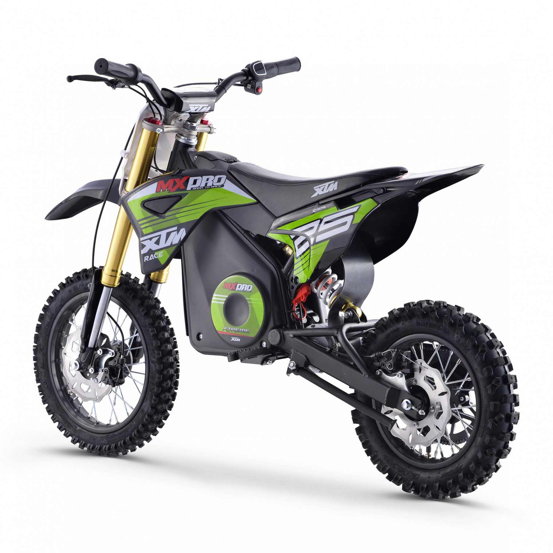 XTM MX-PRO 36V 1100W LITHIUM DIRT BIKE 12/10 WHEEL GREEN