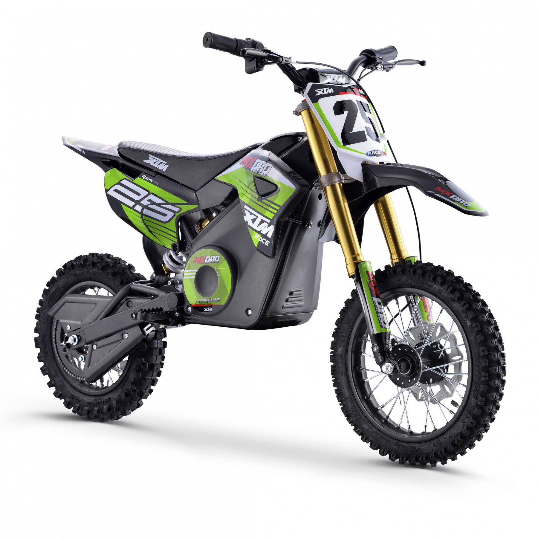 XTM MX-PRO 36V 1100W LITHIUM DIRT BIKE 12/10 WHEEL GREEN