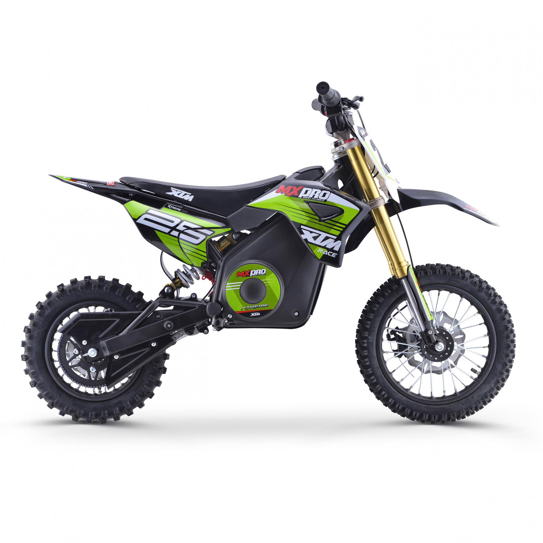 XTM MX-PRO 36V 1100W LITHIUM DIRT BIKE 12/10 WHEEL GREEN