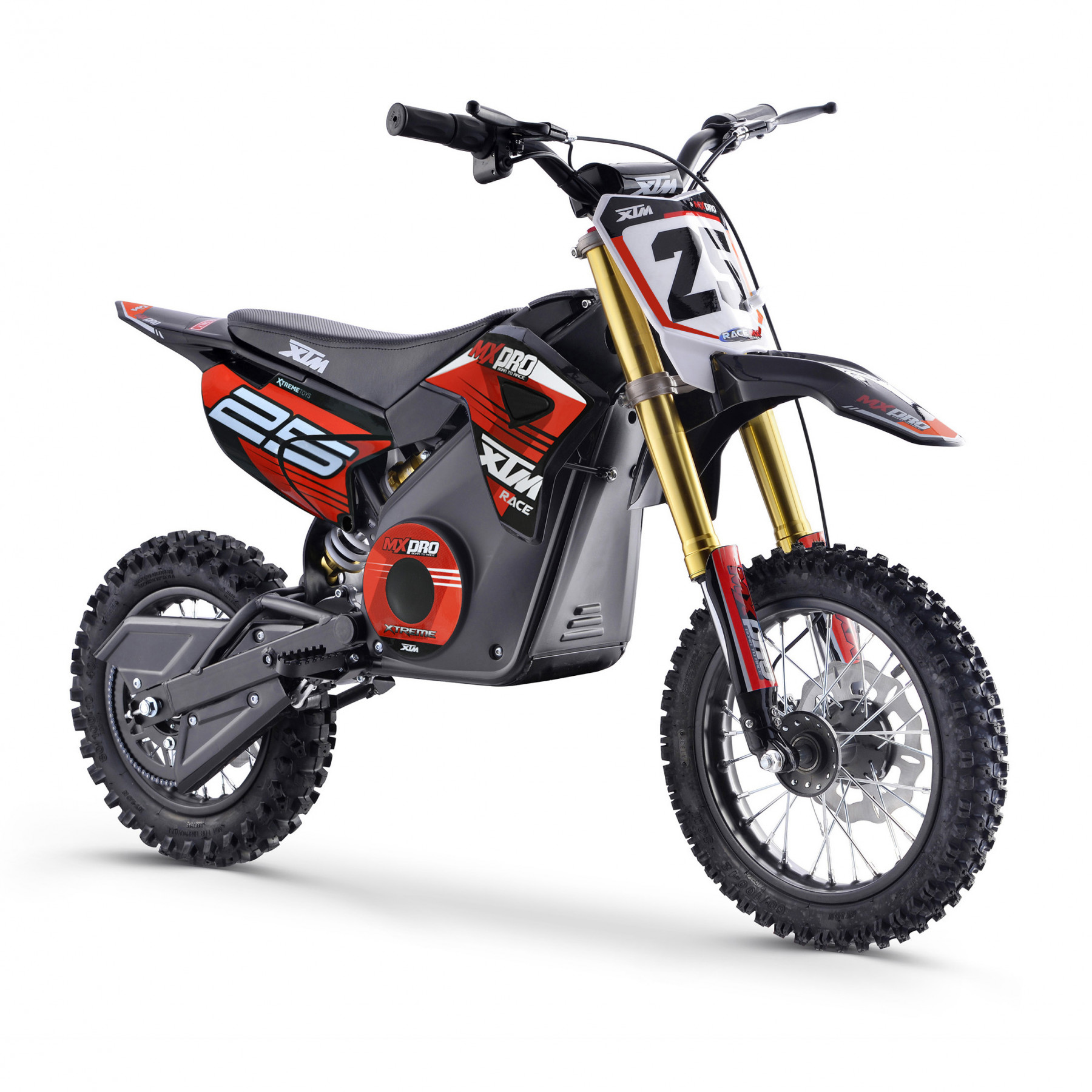 XTM MX-PRO 36V 1100W LITHIUM DIRT BIKE 12/10 WHEEL RED