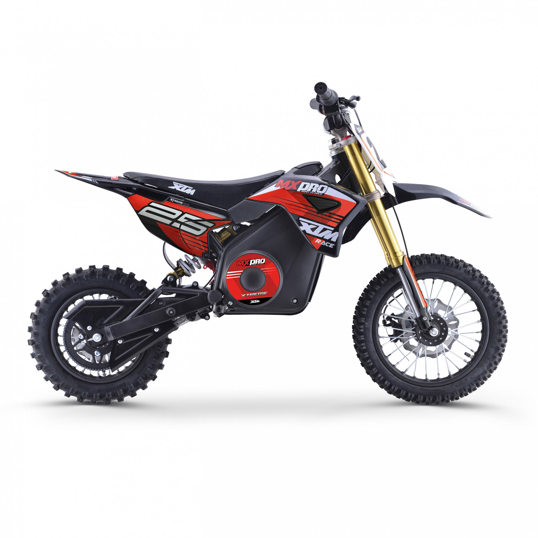 XTM MX-PRO 36V 1100W LITHIUM DIRT BIKE 12/10 WHEEL RED