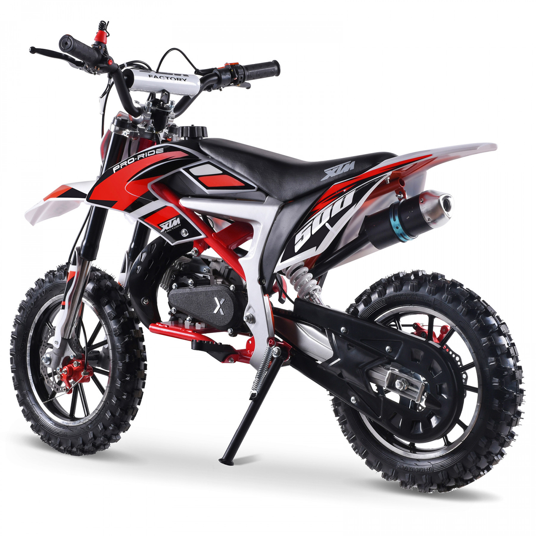 XTM PRO-RIDER 50cc DIRT BIKE COLOUR-CODED WHITE RED