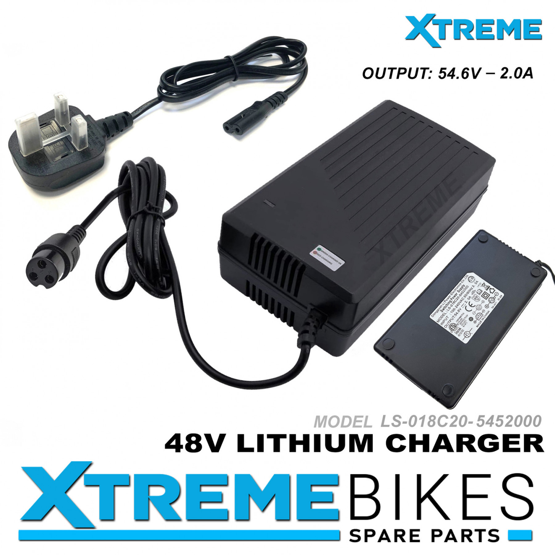XTM 48V LITHIUM ELECTRIC BATTERY CHARGER ELECTRIC MODEL: LS-018C20-5452000