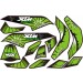 MINI QUAD BIKE XTM MONSTER STICKER KIT / DECALS / TRANSFERS IN GREEN