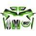 MINI DIRT BIKE XTM CRX 50 STICKER KIT / DECALS / TRANSFERS IN GREEN