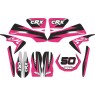 MINI DIRT BIKE XTM CRX 50 STICKER KIT / DECALS / TRANSFERS IN PINK