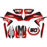 MINI DIRT BIKE XTM CRX 50 STICKER KIT / DECALS / TRANSFERS IN RED