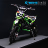 XTM CRX 50CC DIRT BIKE BLACK GREEN