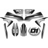 MINI DIRT BIKE CRX 50 TOX STICKER KIT / DECALS / TRANSFERS IN SILVER