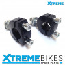 MINI DIRT BIKE BLACK HANDLEBAR BRACKET CLAMP AND FULL BOLTS SET 