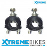 MINI DIRT BIKE BLACK HANDLEBAR BRACKET CLAMP AND FULL BOLTS SET 
