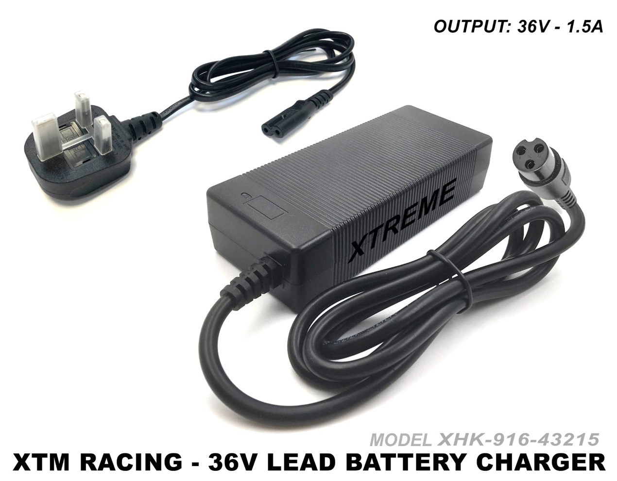 XTM RACING 1000W BATTERY CHARGER ELECTRIC 36v MIDI QUAD 