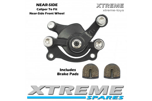 XTM MONSTER QUAD FRONT NEAR-SIDE BRAKE CALIPER WITH BRAKE PADS