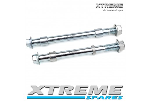 MINI DIRT BIKE FRONT AND REAR AXLE SPINDLE SET WITH SPACERS / XTM Pro-Rider / CRX