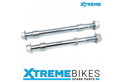 MINI DIRT BIKE FRONT AND REAR AXLE SPINDLE SET WITH SPACERS