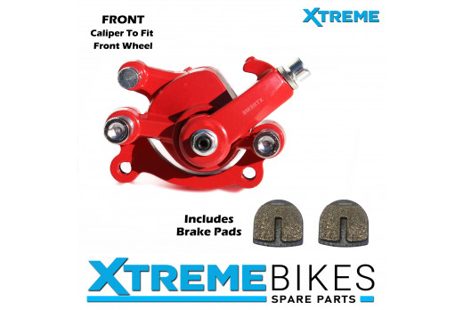 MINI MOTO DIRT BIKE RED FRONT BRAKE CALIPER 