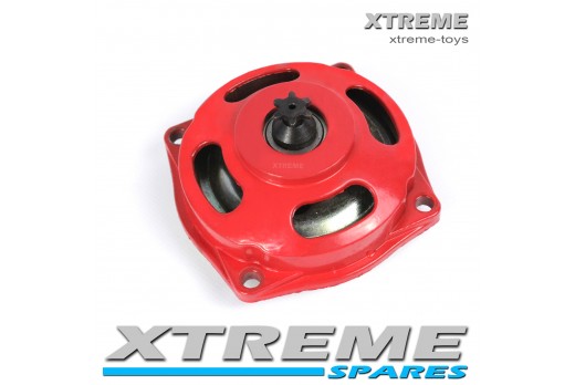 MINI MOTO/ QUAD/ DIRT BIKE 6 TOOTH RED CLUTCH BELL HOUSING + SPROCKET 49cc