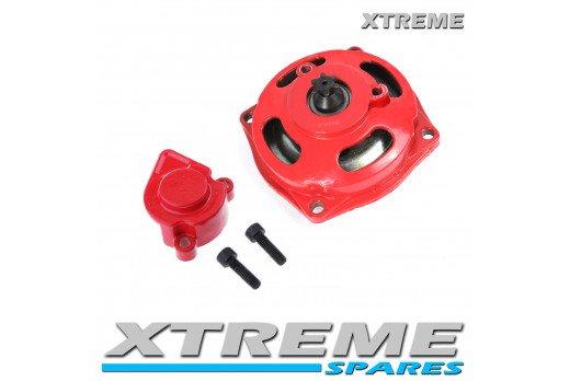  MINI QUAD/ DIRT BIKE/ MINI MOTO RED CLUTCH HOUSING 6 TOOTH 8mm CLUTCH BELL 49cc 