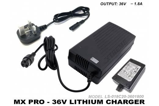 XTREME ELECTRIC XTM MX-PRO 36V 1100W LITHIUM BATTERY CHARGER LS-018C20-3601800