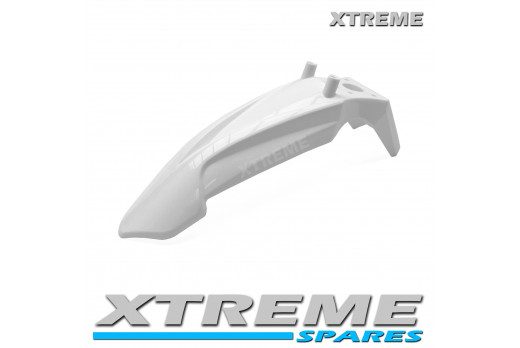 XTM CRX 50CC PETROL DIRT BIKE REPLACEMENT FRONT MUDGUARD WHITE PLASTIC