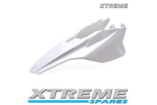 XTM MX60 60CC PETROL DIRT BIKE REPLACEMENT REAR MUDGUARD WHITE PLASTIC