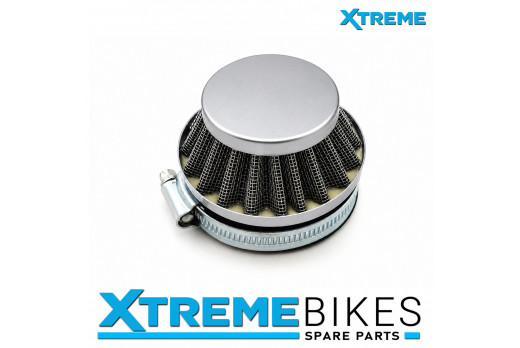 PERFORMANCE MINI MOTO/ DIRT BIKE/ QUAD SILVER CONE AIR FILTER 40mm