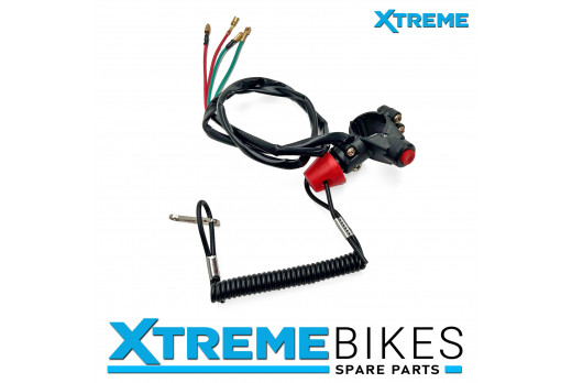 MINI MOTO/ DIRT BIKE/ QUAD ENGINE TETHER CUT OFF SWITCH 4 WIRE 49-50cc 