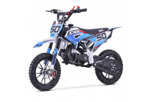 XTM CRX 50CC DIRT BIKE WHITE BLUE