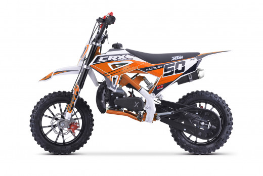 XTM CRX 50CC DIRT BIKE COLOUR-CODED ORANGE HYDRAULIC SUSPENSION