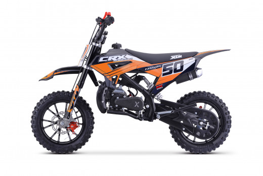 XTM CRX 50CC DIRT BIKE BLACK ORANGE HYDRAULIC SUSPENSION