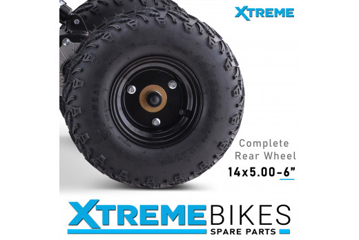 XTM RACING QUAD BIKE COMPLETE REAR WHEEL 14 X 5 - 6