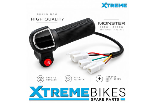 MINI QUAD 36v 800w - 1000w Twist Throttle and Battery Meter
