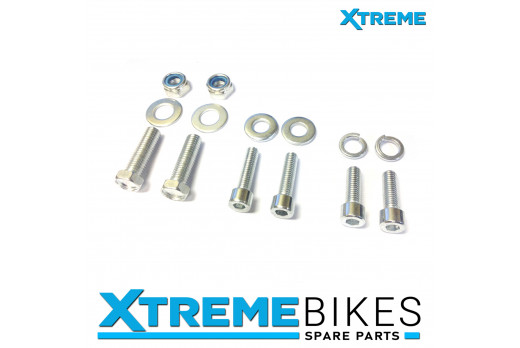 MINI MOTO/ DIRT BIKE/ QUAD HANDLEBAR CLAMP FULL BOLTS SET