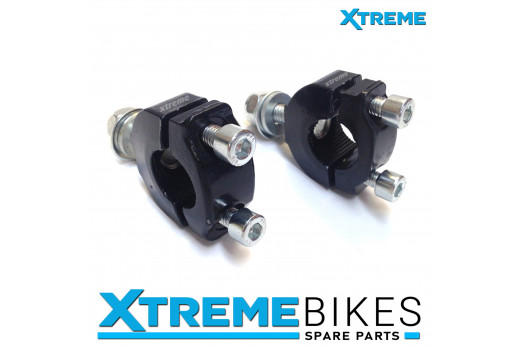 MINI DIRT BIKE BLACK HANDLEBAR BRACKET CLAMP AND FULL BOLTS SET 