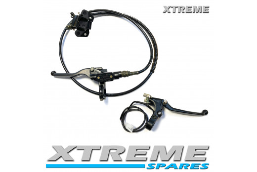 XTM RACING QUAD BIKE COMPLETE FRONT AND REAR HYDRAULIC BRAKE CALIPER SYSTEM SET