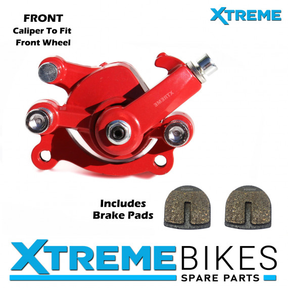 MINI MOTO DIRT BIKE RED FRONT BRAKE CALIPER 