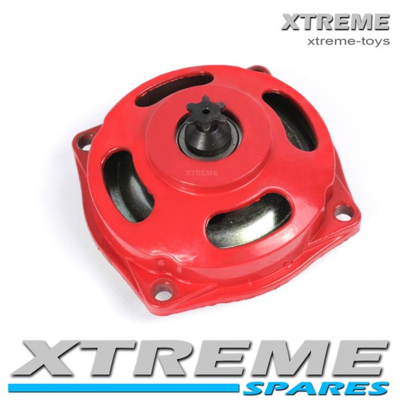 MINI MOTO/ QUAD/ DIRT BIKE 6 TOOTH RED CLUTCH BELL HOUSING + SPROCKET 49cc