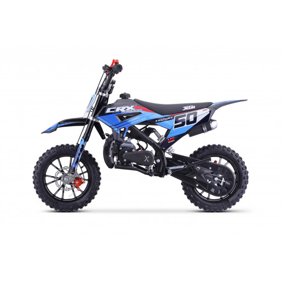 XTM CRX 50CC DIRT BIKE BLACK BLUE 10/10