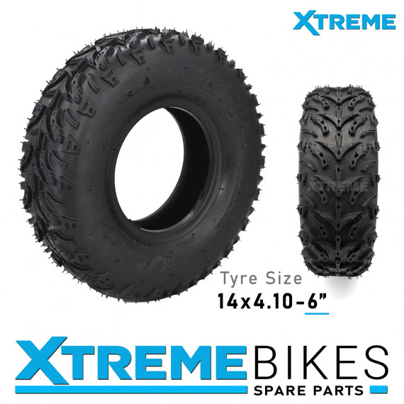 XTM RACING QUAD BIKE TUBELESS TYRE  14 X 4.10 - 6