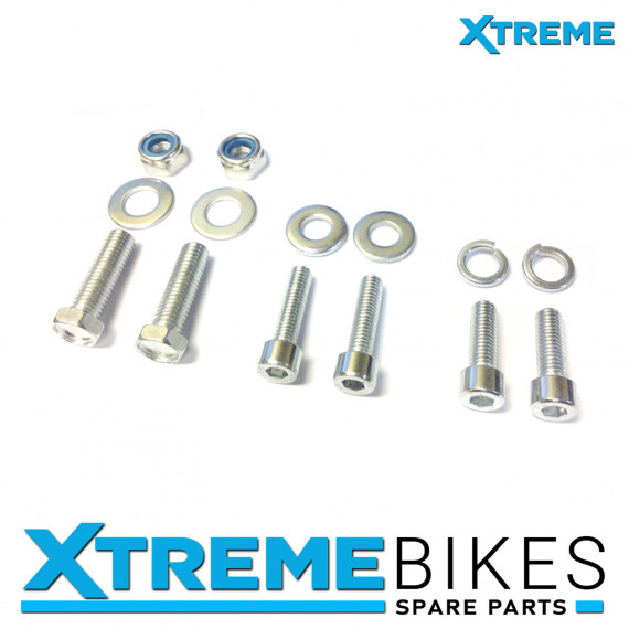 MINI MOTO/ DIRT BIKE/ QUAD HANDLEBAR CLAMP FULL BOLTS SET