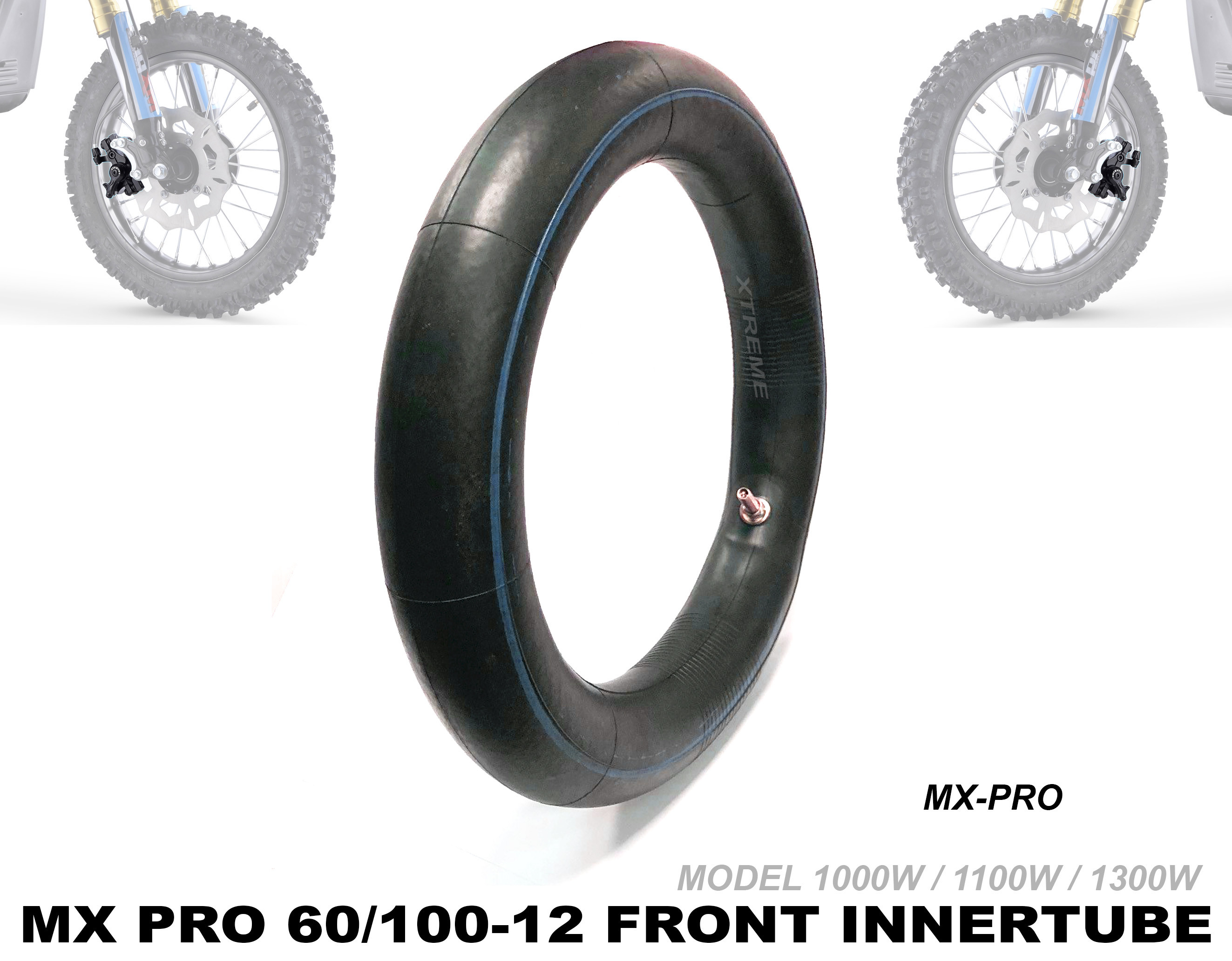 XTREME ELECTRIC XTM MX-PRO 36V REPLACEMENT FRONT INNER TUBE 250/2.75-12 