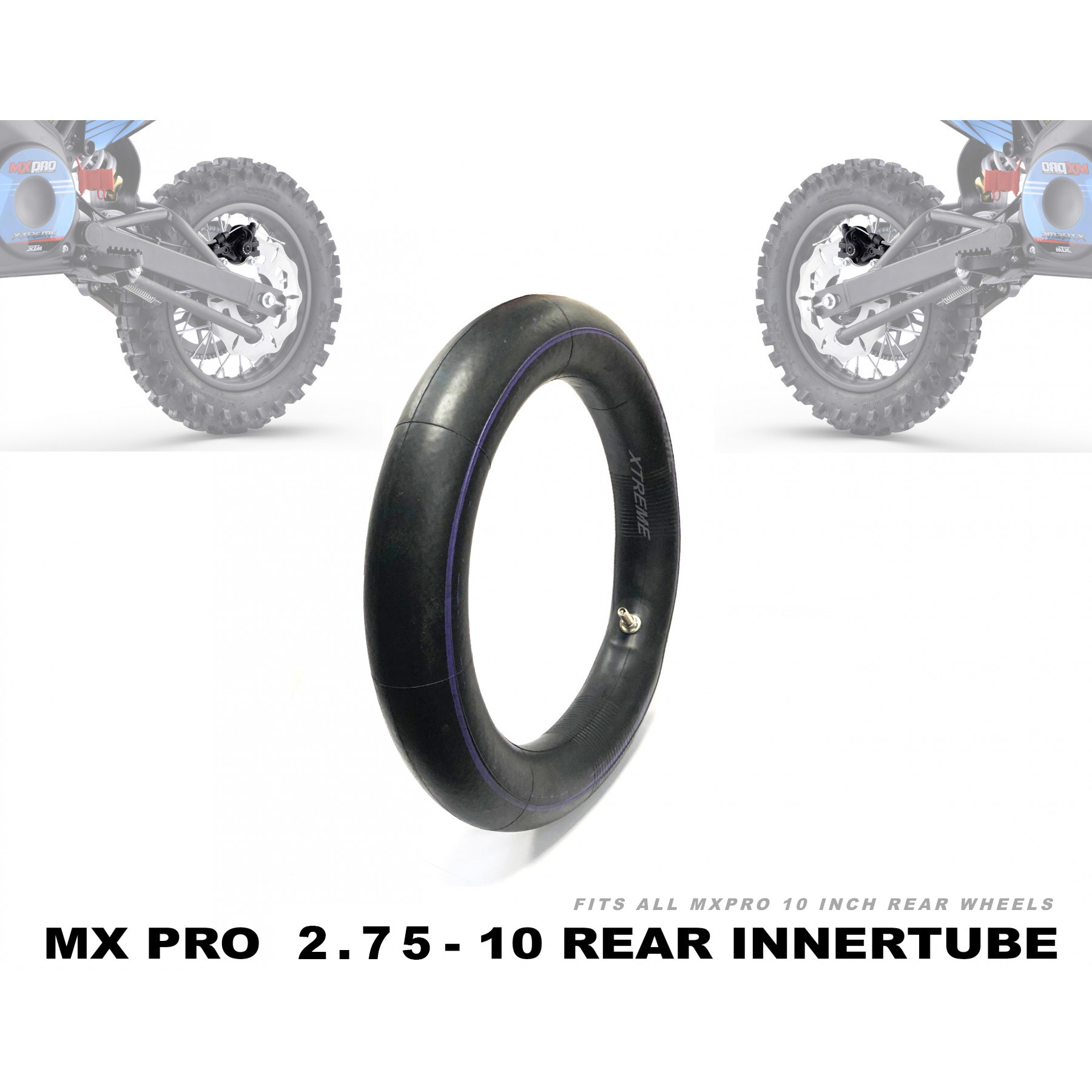 XTREME ELECTRIC XTM MX-PRO 36V REPLACEMENT REAR INNER TUBE 2.75 -10 