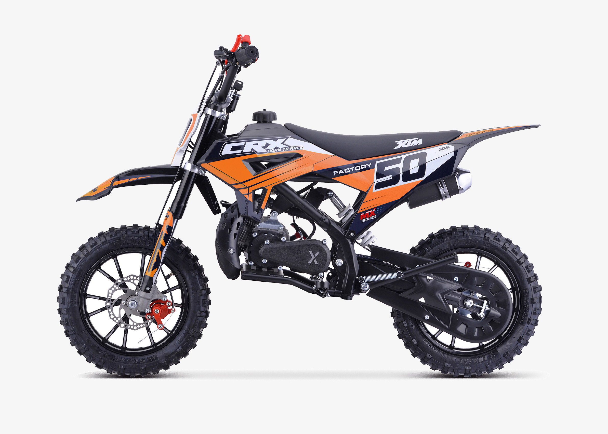 XTM CRX 50CC DIRT BIKE BLACK ORANGE