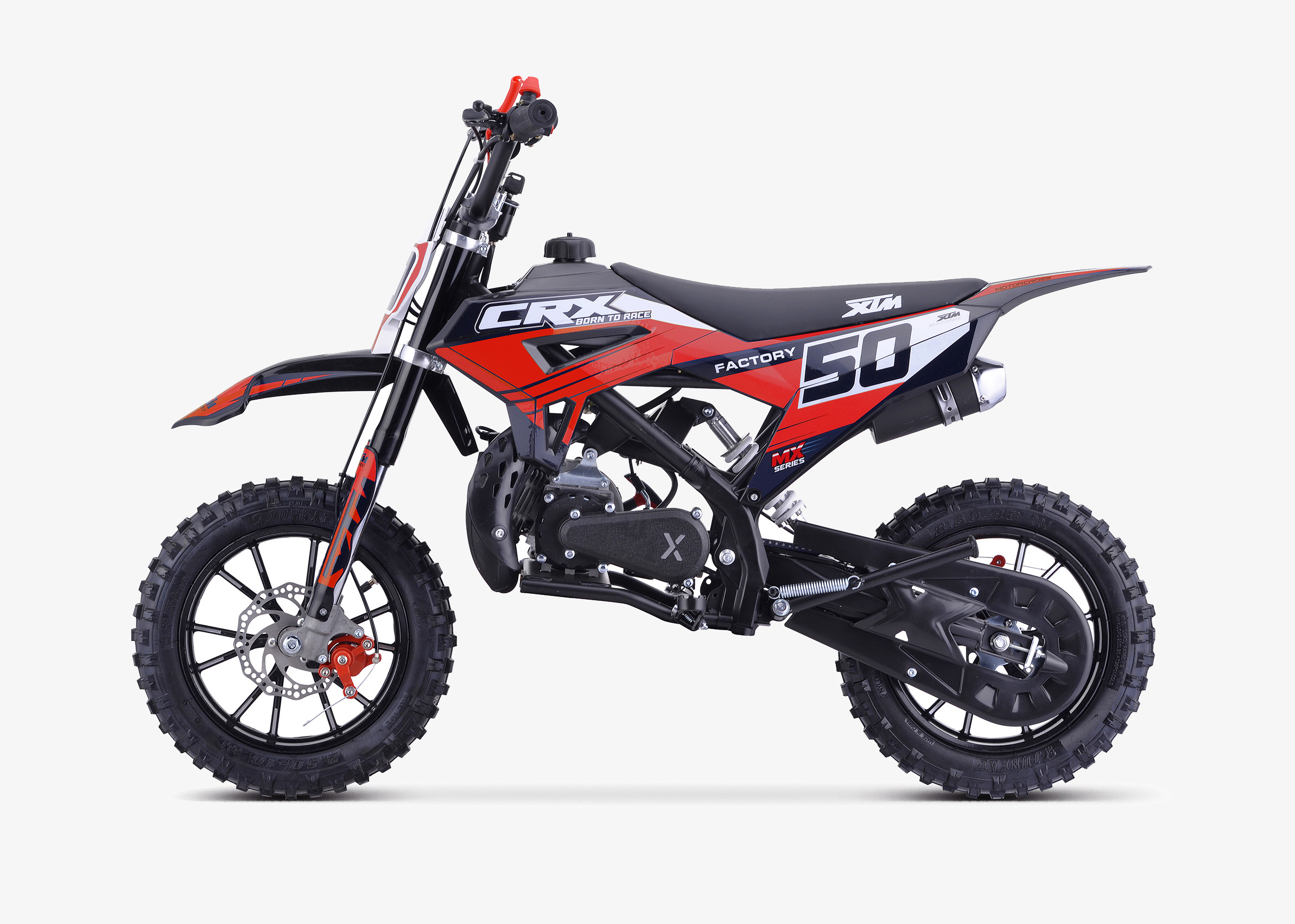 XTM CRX 50CC DIRT BIKE BLACK RED