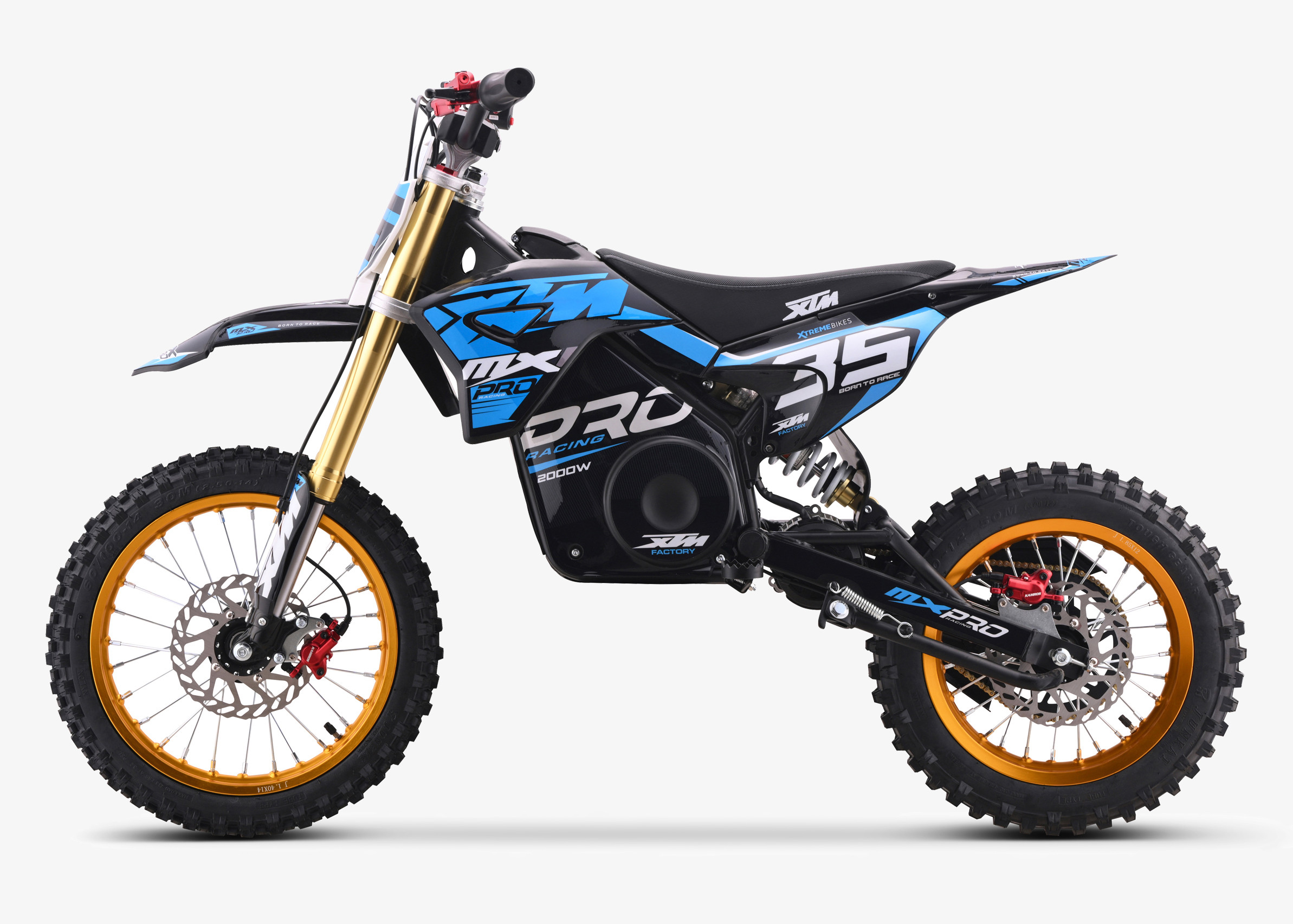 2026 XTM MXPRO 48V 2000W LITHIUM ELECTRIC DIRT BIKE BIG 14/12