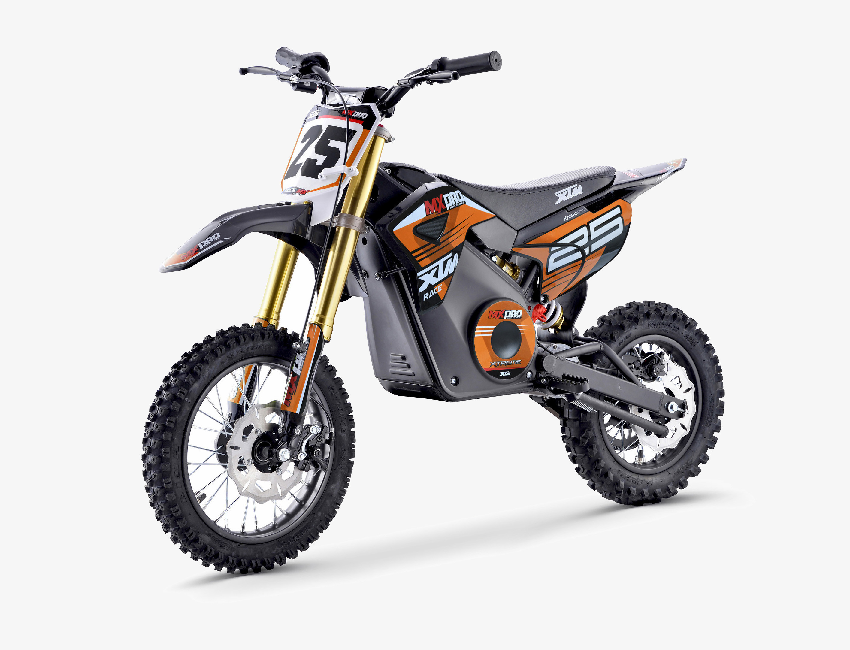 XTM MX-PRO 36V 1100W LITHIUM DIRT BIKE 12/10 WHEEL ORANGE