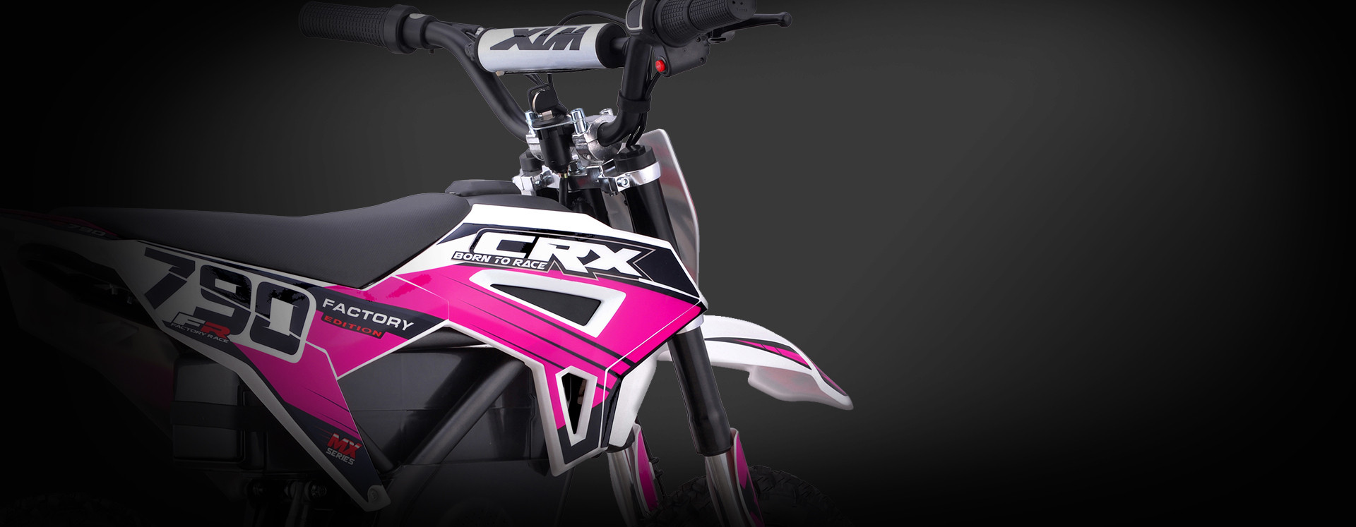 XTM CRX 36V 790W LITHIUM ELECTRIC DIRT BIKE PINK