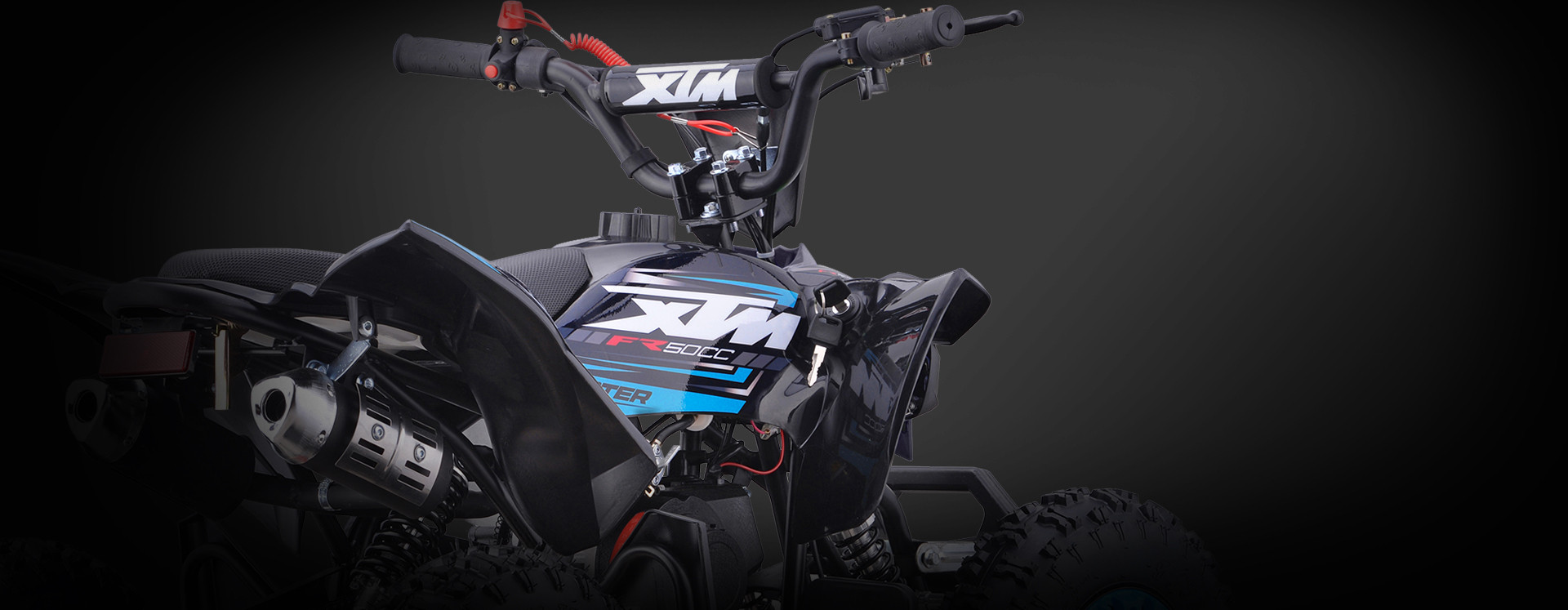 XTM MONSTER 50cc PETROL QUAD BIKE BLUE